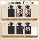 Congrats Grad & Class of 2026 Graduation Photo Banner for Party Decoration, Graduation Picture Display, Black and Gold Congratulations Graduate Banner