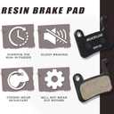 BUCKLOS Bike Disc Brake Pads - Bicycle Disk Brake Pads for Zoom/Shimano Deore XT XTR LX SLX Hone Alfine Saint for Ebike/Mountain Bike/Electric Bike/Road/Scooter