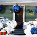 2 Pcs 24 Inch Giant Inflatable Christmas Balls,Large Outdoor Inflatable Christmas Balls for Yards, Lawns, Porches, Gardens, Front Doors or Windows Christmas Decorated