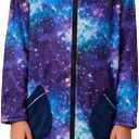 Funnycokid Boys Bathrobe Zipper Kids Soft Fleece Hooded Robe 12-14 Years