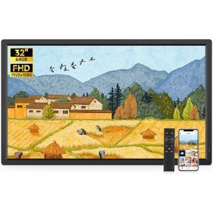 Uhale 32" Extra Large Digital Picture Frame 64GB, WiFi Photo Frames 1920 x 1080 FHD IPS Display with Remote Control, Wall Mounted, Slideshow, Support USB and SD Card, Instantly Share Photos Videos