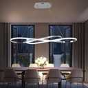 Modern Chandelier,Led Chandelier for Kitchen Island Lighting,Modern Led Pendant Light for Kitchen Island Chandelier Over Table,Dimmable Modern Chandeliers for Dining Room Light Fixture with Remote, 39.37in