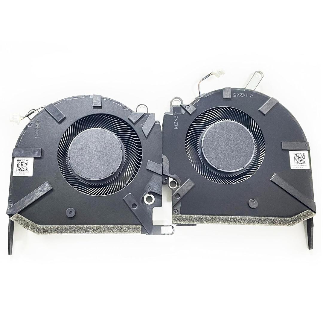 Fleshy Leaf CPU+GPU Cooling Fan Replacement for HP OMEN 16-K 16-N Pro TPN-Q280 0FPKK0000H DFS5K223052839 0FPKJ0000H DFS5L32G164865 N18090-001 N18091-001 DC5V