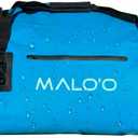 Maloo Waterproof Dry Duffel, Heavy-Duty Roll Top Waterproof Gear Bag with Shoulder Strap & Molle Loops, Marine Duffel for Kayaking, Boating, Camping, Beach & Travel, Blue, 60L