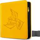 Toploader Binder, Oversized 9 Pocket 252 Top loaders Holder, Yellow