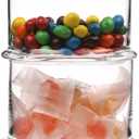 MyGift 16 Inch Modern 3 Tier Clear Glass Stacking Apothecary Jars with Lid, Round Glass Display Candy and Cookie Containers, 16 inch Tall