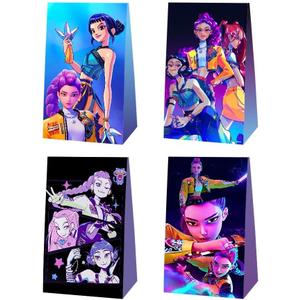 YEEFIGRO 12pcs Demon Movie Hunters Birthday Party Gift Bags Goodie Bags,Demon Movie Hunters Party Supplies for Kids Birthday Decorations