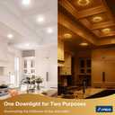 Amico 12 Pack 6 Inch 5CCT LED Recessed Ceiling Light with Night Light, 2700K/3000K/3500K/4000K/5000K Selectable Ultra-Thin Lighting, 12W=110W, 1100LM, Dimmable Canless Wafer Downlight ETL&FCC