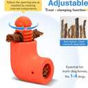 2 x Dog Puzzle Toys Bully Stick Holder & Treat-Dispensing Function Natural Rubber Chew Toys for Dogs Boredom Busters Dog Toys chewers for Medium & Large Breeds (1)