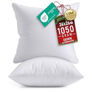 Amazon.com: Utopia Bedding Throw Pillows Insert (Pack of 2, White) - 26 x 26 Inches Bed and Couch Pillows - Indoor Decorative Pillow : Home & Kitchen