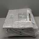 SNSLXH 5 Pack Stackable Closet Storage Basket, Multifunctional & Foldable Closet Organizer for Bathroom Kitchen Laundry Room Wardrobe Storage, Space-Saving Clothes Storage Drawer Organizer, White