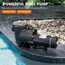 Garvee 1.5 HP Swimming Pool Pump 1100W 110-120V Single Voltage Pumps with Strainer Basket for Above-ground and In-ground