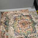 QoBexim Boho Soft Velvet Throw Pillow Covers 20x20 in Vintage Kilim Carpet Tribal Pattern Pillowcases, Antique Ethnic Decor, Geometric Pattern Cushion Cover for Sofa Living Room Green, 2 Pack