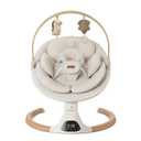 Baby Swings for Infants, Monamii Baby Swing, Bluetooth Infant Swing with Music Speaker, 5 Speeds and Remote Control, Indoor & Outdoor Use (Beige)