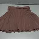 Jenisso Womens 1 Piece Outfits 2026 Pleated Mini Skirt Brown M
