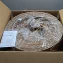 Tunkayli 25.6” Large Rattan Chandelier Light Fixture 8-Light Vintage Farmhouse Coastal Rattan Chandelier 5-Tier Hand-Woven Boho Bamboo Gold Chandeliers for Dining Room, Kitchen, Living Room, Entryway