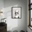 Cat Bathroom UnFramed Wall Art Print Poster, Animal Restroom Decor Posters Prints Home Picture Painting Artwork Gallery 9 (Cat, 20"L x 16"W, Unframed)