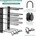 Dailyart Pot and Pan Organizer for Under Cabinet Adjustable 8-Tier Pots and Pans Storage Organizer with 3 DIY Methods Pan Organizer Rack for Cabinet, Pan Organizers Inside Cabinet for Frying Pan, Lid