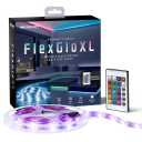 Merkury Innovations FlexGlo Flexible Multi-Colored LED Light Strips, RGBW LED Party Lights with Adhesive Backing and Remote Control. Outdoor and Indoor Strip Lights with Adhesive Tape, 12 ft