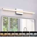 LED Modern Bathroom Vanity Light Fixtures 24W Dimmable 5CCT LED Vanity Light Bar Over Mirror Matte Black Wall Light for Bathroom 31.5 inch Long