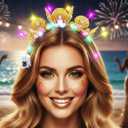 DRESBE Light Up Seashell Headband LED Conch Headbands Glow Party Hair Accessories for Women