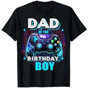 Dad of The Birthday Boy Matching Video Game Birthday Party T-Shirt, M