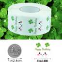 Cute Happy Birthday Stickers Lucky Smile 1.5" 1000 PCS Round Labels for Party, Holiday Decorative Envelope Sealing,Gift Packing, Baby Shower