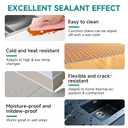 Grey Silicone Caulk for Bathroom & Kitchen,Waterproof Silicone Sealant for Shower, Countertops, Easy to Use with Tool, Stronger Adhesion, Shrink & Crack Proof, Long-Lasting (5.29oz Grey)