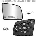 Passenger Right Side Mirror Replacement for Toyota Sequoia 2008-2017, for Tundra 2007 2008 2009 2010 2011 2012 2013 2014 2015 2016 2017 2018 2019 2020- Rearview Mirrors Glass with Heated