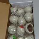 Meooeck 12 Pcs Dinosaur Stress Balls for Adult Colorful Evil Dinosaur Pop out Eggs Squeeze Balls Funny Novelty for Easter Basket Stuffers Valentines Day Exchange Gifts Party Office Adhd Autism Anxiety (Multicolored)