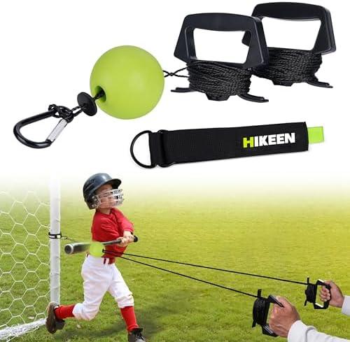 Hikeen Baseball Batting Trainer,Hitting Practice Equipment with 20m Rope,Outdoor Level Rebound Swing Trainer for All Age