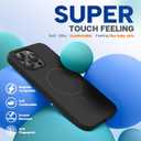 Miracase Magnetic for iPhone 15 Pro Max Case, [Soft Anti-Scratch Microfiber Lining], Compatible with MagSafe, Liquid Silicone Case Shockproof Drop Protection Phone Case for 15 ProMax, Black