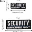 Police Embroidered Military Tactical Patches Hook and Loop, for Officer Guard Uniforms Vest, Jacket, Carrier, Hat (2pcs Security)