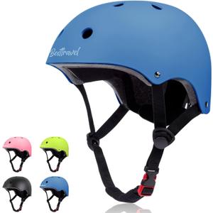 Kids Helmet, Toddler Adjustable Kids Ages 3-8 Years Old Boys Girls Multi-Sports Safety (Blue)