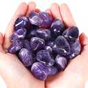 DUQGUHO Amethyst Healing Crystals Stones Set Natural Bulk Crystals Tumbled Polished Irregular Crystal Stones Bulk Rocks 0.45 lbs