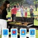 Wind Guards For Blackstone 36 Inch Griddle,Magnetic Stainless Steel Wind Guard For Blackstone 36" Griddle,Compatible with Blackstone 36 Inch Griddle Hood,Rear Grease Cup and Side Shelf