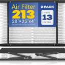 2-Pack 213 Replacement Filter Compatible with Aprilaire Whole House Air Purifiers, Models 1210, 1620, 2210, 2216, 3210, 4200, MERV 13, Size: 20x25x4(Actual Size 20.66''x25.19"x4)