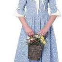 California Costumes girls Colonial Village Girl, Small, Blue/Cream