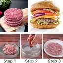Smashed Burger Press 100 Patty Paper Set, Stainless Steel Burger Smasher Tool, Round Non-Stick Meet Beef Veggie Hamburger Mold, Press Patty Maker, Smasher Cooking Gadgets for Kitchen BBQ Grilling