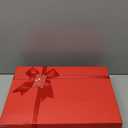 4Pcs Gift Packing Box with Smooth Edges for Storage Red Paper Boxes 11x3.5x8inch , 9.5x3 x6.5 inch, 6x 3x6 inch, 5.5x3x4