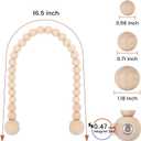 KLOGTSIND Magnetic Curtain Tiebacks, Curtain Tie Backs for Curtains 6 Pack, Wood Bead Curtain Tiebacks, Curtain Holders for Boho Bedroom Decor, Baby Nursery Decor, Farmhouse Dcor
