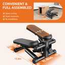 Sweetcrispy Mini Stair Steppers with Resistance Bands for Exercise at Home, Portable Exercise Twist Stepper Machine for Full Body Workout, 300LBS Capacity