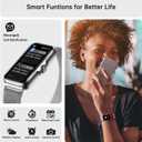 Health Fitness Tracker, Smart Watch with 24/7 Heart Rate and Blood Oxy-gen Monitor, Sleep Tracker with IP68 Waterproof, Activity Tracker Pedometer Step Counter for Women Men, Standard