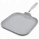 NutriChef 11-Inch Griddle Pan | Ceramic Non-stick with Induction Base