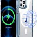 ESR for iPhone 12 Pro Max Case, Compatible with MagSafe, Scratch-Resistant Back, Grippy Protective Frame, Magnetic Phone Case for iPhone 12 Pro Max, Sidekick Hybrid Case (HaloLock), Blue