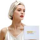 ZIMASILK 100% 22 Momme Mulberry Silk Bonnet for Sleeping Women, Breathable Silk Hair Wrap for Premium Hair Protection - Reducing Friction (1Pc, Cream) (One Size)