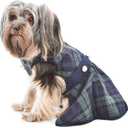 Parisian Pet Scottish Dog Dress - Festive Holiday Clothes for Large Dogs Girl - Plaid Green Pet Dress - Stylish Dog Wedding Outfit - Lightweight Puppy Clothes - Sleeveless Party Dresses for Dogs, S