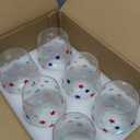 Maxcheck 6 Pcs 4th of July Patriotic Wine Glass Set 18 oz Independence Day Stemless Wine Glasses with Red Blue White Star Design for 4th of July Party Birthday Present Holiday Party Gift