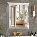 SMIROR 20x24 Brushed Silver Bathroom Vanity Mirror for Over Sink