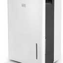 BLACK+DECKER 22-Pint Portable Dehumidifier, Dehumidifier for Home up to 1500 Sq. Ft. Coverage, For Basement and Medium to Large Spaces, Removable Bucket and Drain Hose Included, BD22MWSA, White